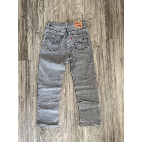 Levi's Womens 90s Wedgie Straight Jeans in Washed Black Grey Size 27 - Picture 6 of 6